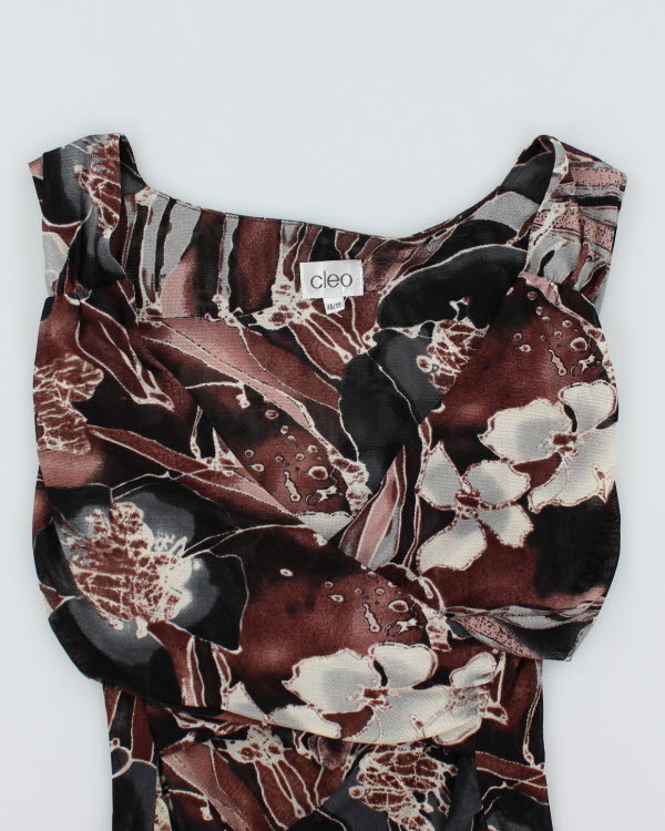 Y2k 00s Cleo Floral Mesh Cami - XS