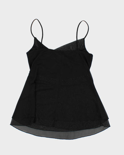 Y2k 00s M Collection Mesh Cowl Neck Sequin Cami - L