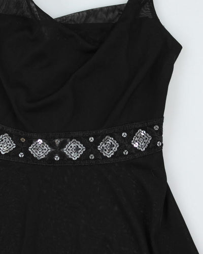 Y2k 00s M Collection Mesh Cowl Neck Sequin Cami - L