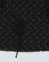 Y2k 00s M Collection Floral Mesh Top - M