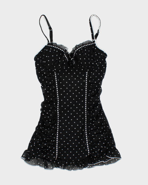 Y2k 00s La Vie En Rose Polka Dot Top - S