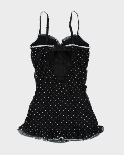 Y2k 00s La Vie En Rose Polka Dot Top - S