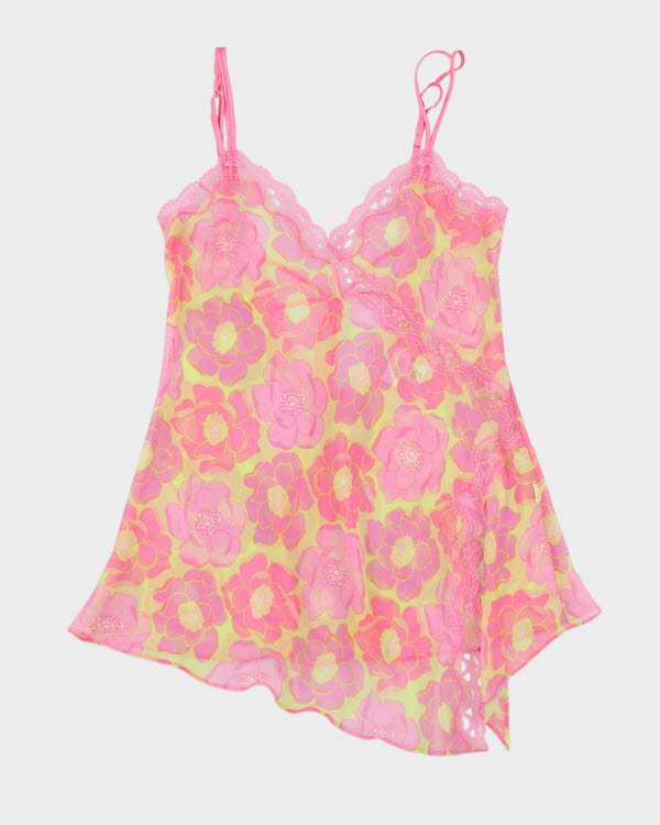 Y2k 00s La Senza Mesh Floral Cami - M