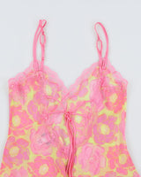 Y2k 00s La Senza Mesh Floral Cami - M