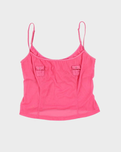 Y2k 00s La Senza Pink Mesh Cami - L