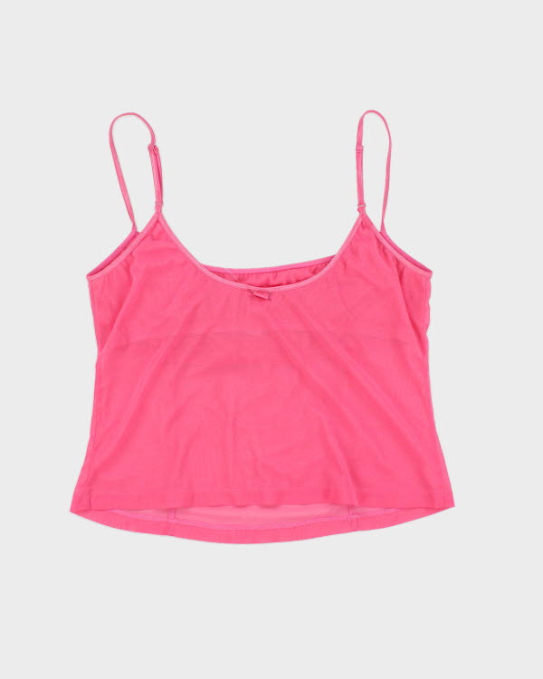 Y2k 00s La Senza Pink Mesh Cami - L