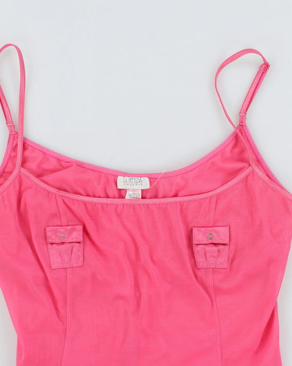 Y2k 00s La Senza Pink Mesh Cami - L