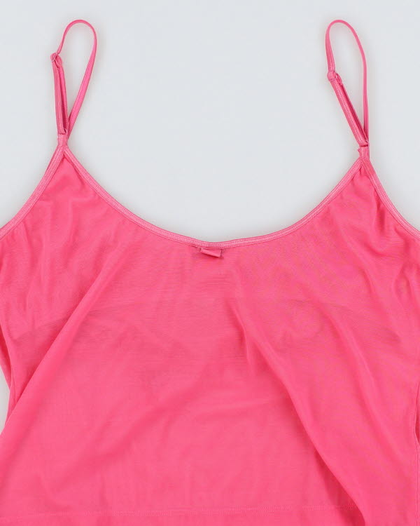 Y2k 00s La Senza Pink Mesh Cami - L