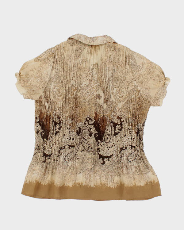 Y2k 00s Dressbarn Pleated Ruffle Blouse - M