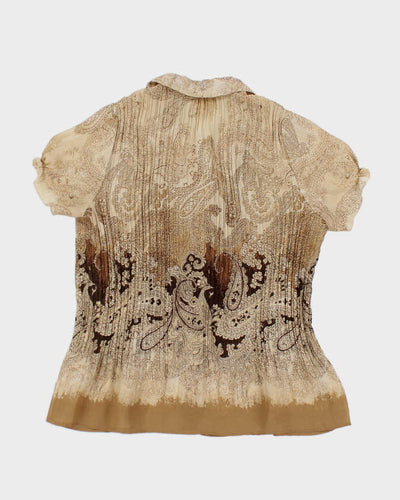 Y2k 00s Dressbarn Pleated Ruffle Blouse - M