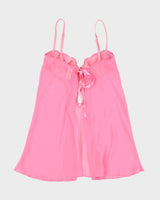 Y2k 00s Silk &amp; Satin Pink Cami - S