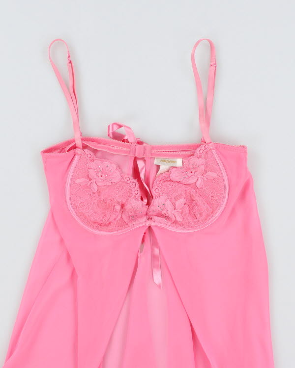 Y2k 00s Silk &amp; Satin Pink Cami - S