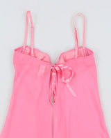 Y2k 00s Silk &amp; Satin Pink Cami - S