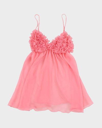 Vintage Y2k 00s La Senza Pink Mesh Cami - S