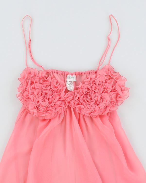 Vintage Y2k 00s La Senza Pink Mesh Cami - S