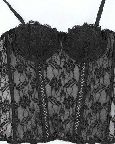 Deadstock La Vie En Rose Lace Corset - M