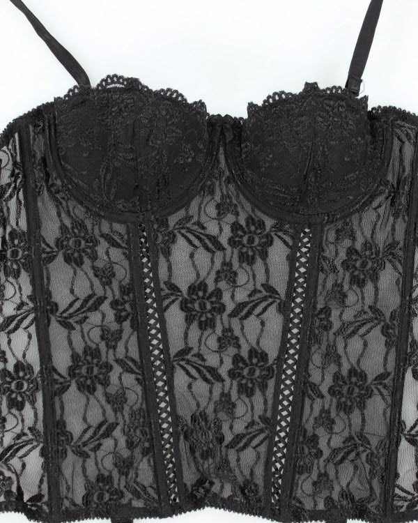 Deadstock La Vie En Rose Lace Corset - M