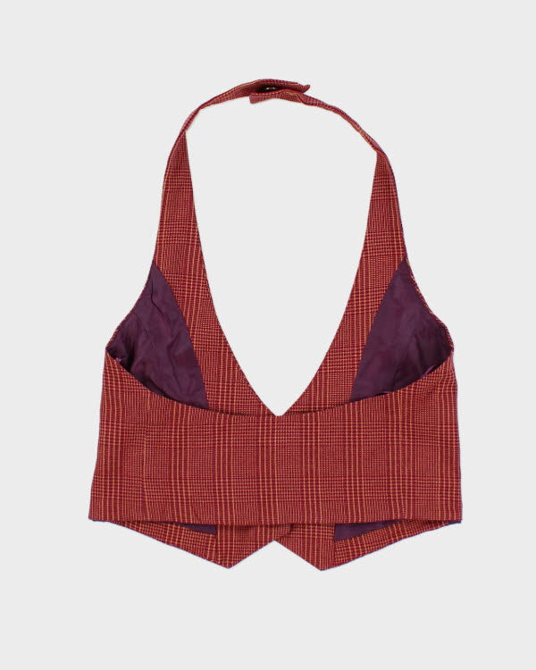 Y2k 00s DC Shoe Co Halter Waistcoat Top - M