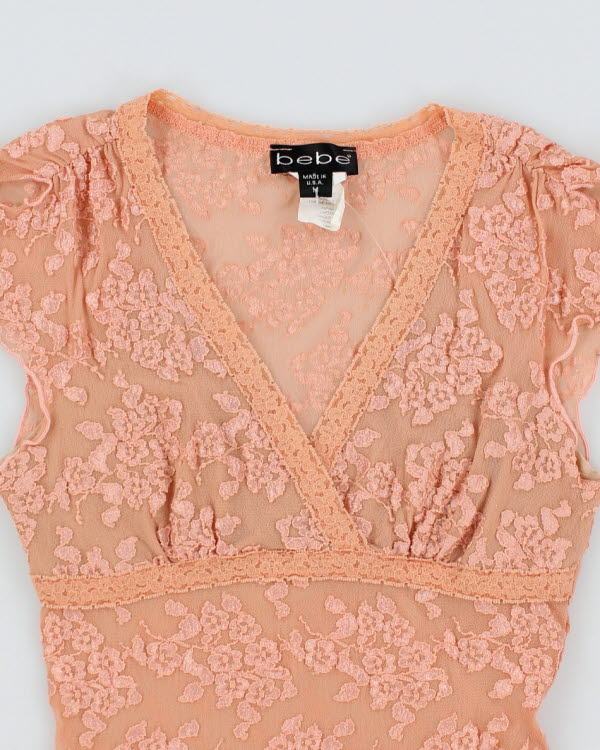 Y2k 00s Bebe Lace Top - M