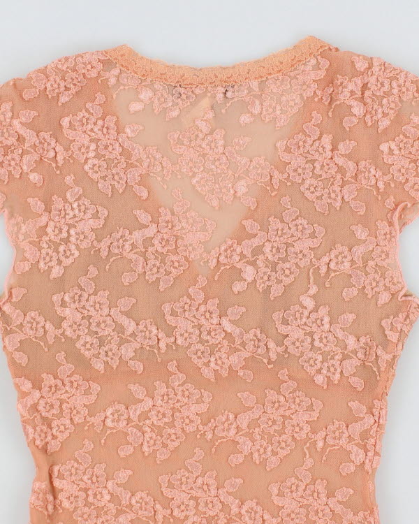 Y2k 00s Bebe Lace Top - M