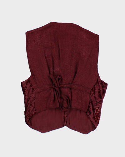 Vintage 90s Smart Set Beaded Waistcoat - L