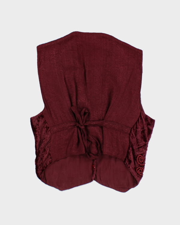 Vintage 90s Smart Set Beaded Waistcoat - L
