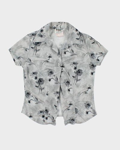 Vintage 90s Floral Shirt - XS