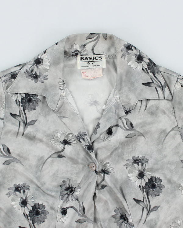Vintage 90s Floral Shirt - XS