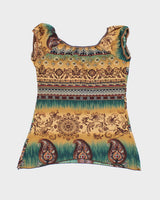 Y2k 00s Agenda Pattern Top - S