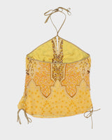 Y2k 00s Banana Republic Silk Halter Neck Top - S