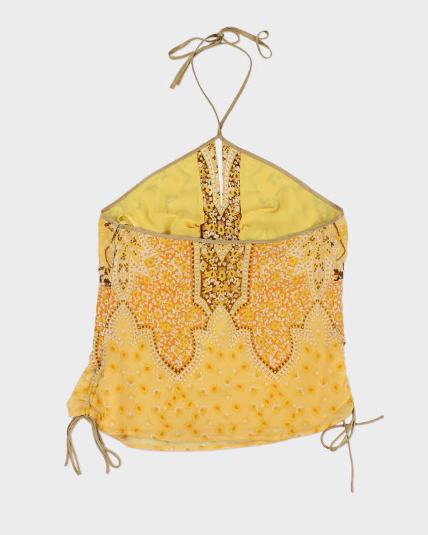 Y2k 00s Banana Republic Silk Halter Neck Top - S