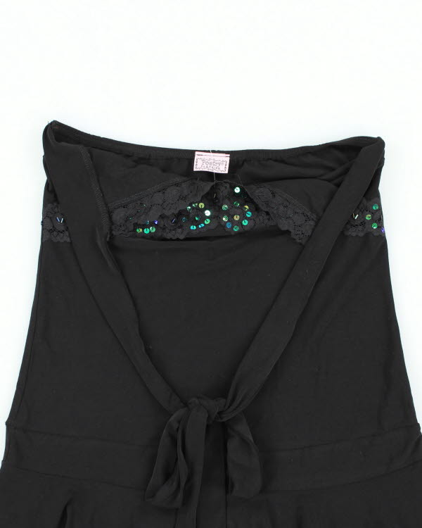 Y2k 00s Poetry Sequin Halter Top - S