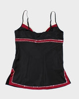 Y2k 00s Bebe Silk Sequin Cami - L
