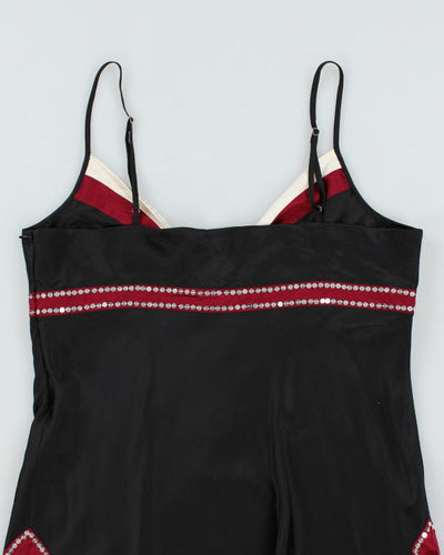Y2k 00s Bebe Silk Sequin Cami - L