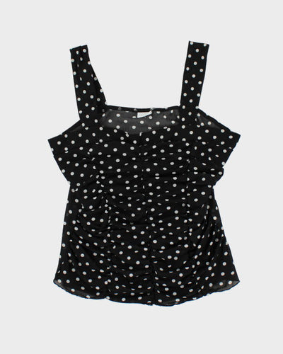Y2k 00s Suzy Polka Dot Mesh Cami - XL