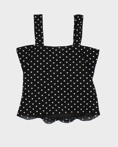 Y2k 00s Suzy Polka Dot Mesh Cami - XL