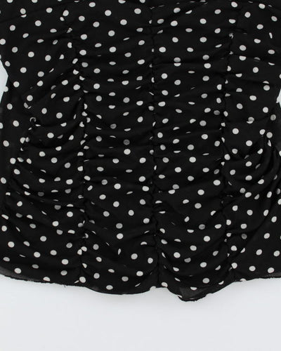 Y2k 00s Suzy Polka Dot Mesh Cami - XL