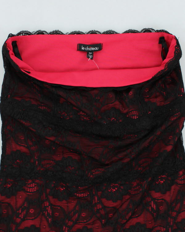 Y2k 00s Le Chateau Lace Tube Top - S