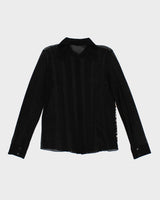 Y2k 00s Mesh Animal Print Shirt - M
