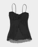 Y2k 00s Sparkly Stripe Cami - M