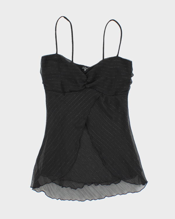 Y2k 00s Sparkly Stripe Cami - M