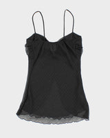 Y2k 00s Sparkly Stripe Cami - M