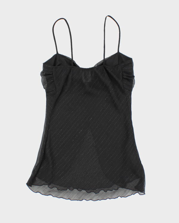 Y2k 00s Sparkly Stripe Cami - M