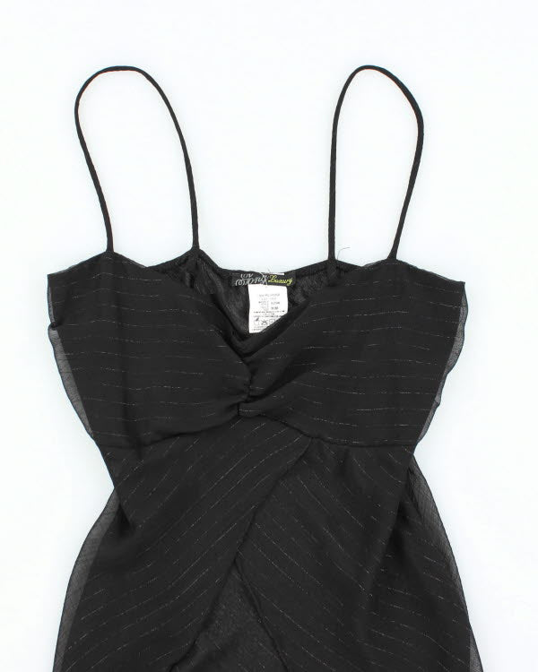 Y2k 00s Sparkly Stripe Cami - M