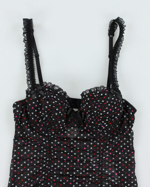 Y2k 00s La Senza Polka Dot Ruffle4 Top - M