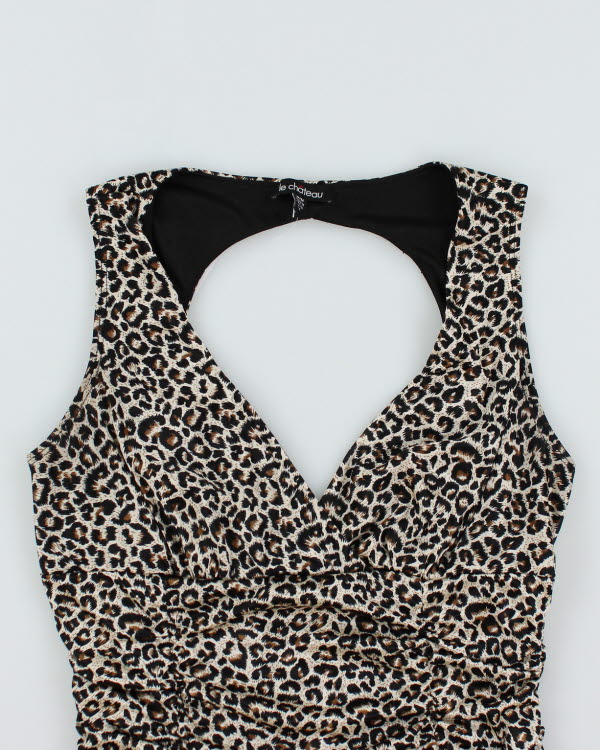Y2k 00s Le Chateau Leopard Cut-out Top - M