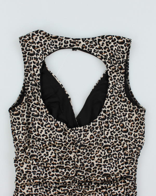 Y2k 00s Le Chateau Leopard Cut-out Top - M