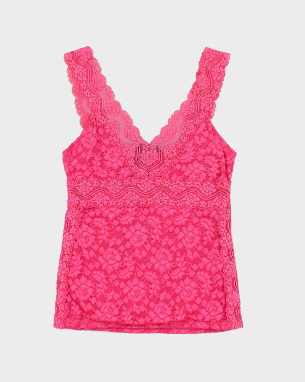 Y2k 00s Moda International Pink Lace Cami - S