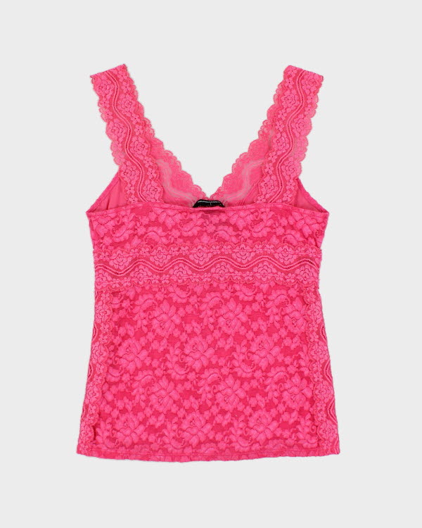 Y2k 00s Moda International Pink Lace Cami - S
