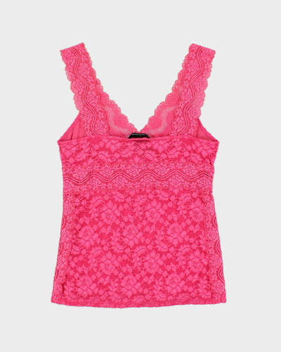Y2k 00s Moda International Pink Lace Cami - S